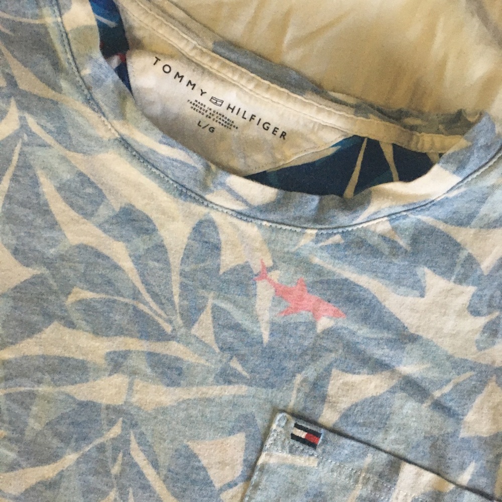 two tees, both large. one tommy one hurley